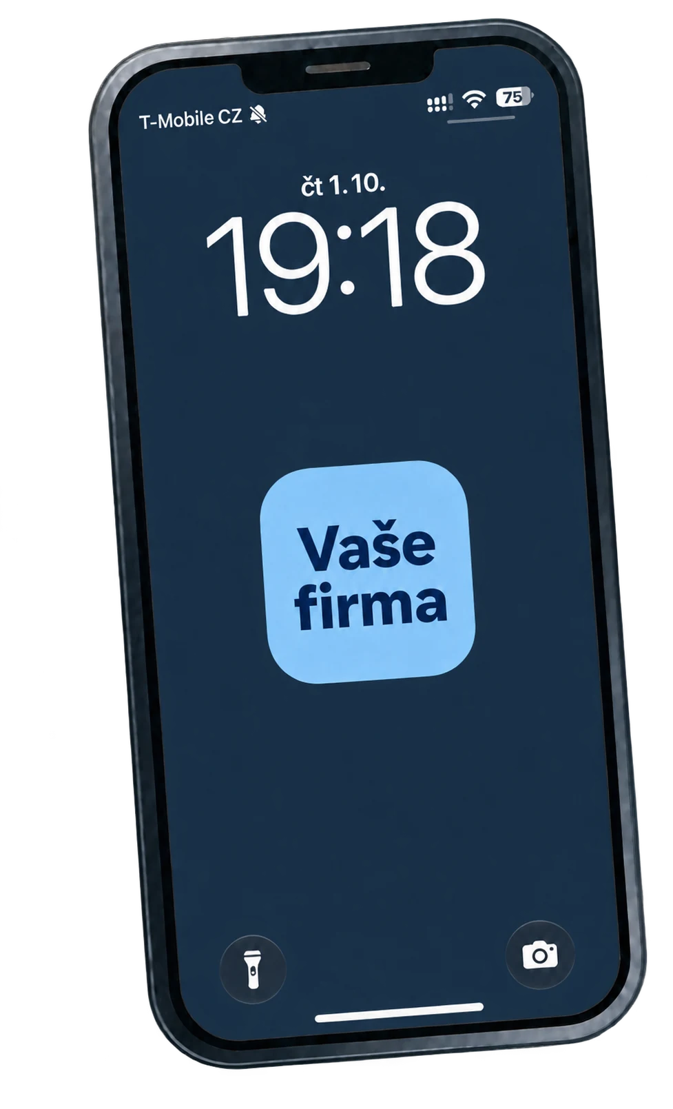 Ukázka telefonu s ikonou Vaše firma